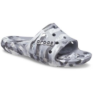 Crocs Classic Marbled Men's Slides Grey | Australia 1279TCEV